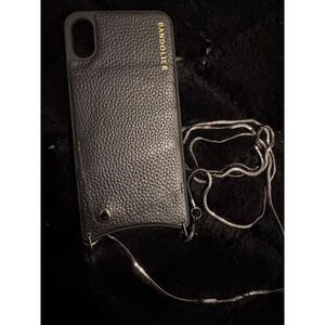 bandolier authentic Sarah XS max case nwt & silver Belinda snake chain